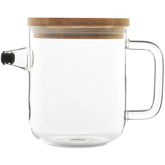 Luigi Bormioli Thermic Anti-Drip Teapot With Bamboo Lid, 1L
