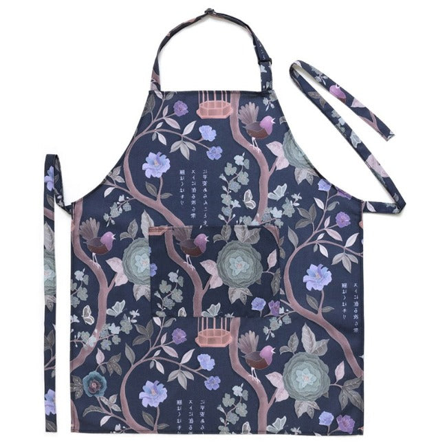 DSA Linen Robyn Valerie Japanese Garden Full Bib Apron