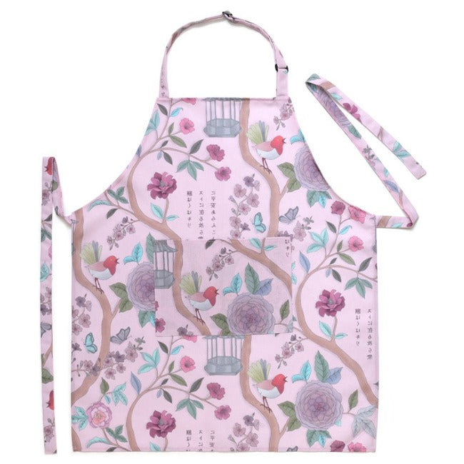 DSA Linen Robyn Valerie Japanese Pink Full Bib Apron