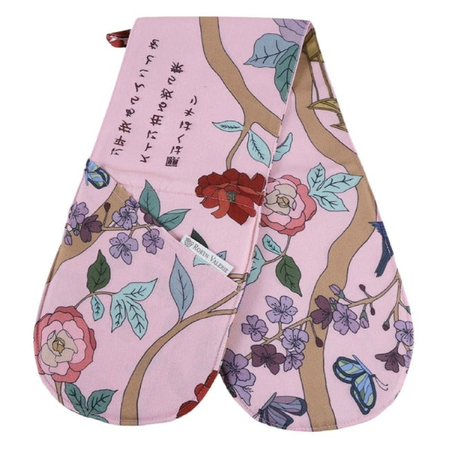 DSA Linen Robyn Valerie Japanese Peach Double Oven Glove
