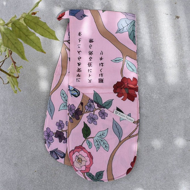 DSA Linen Robyn Valerie Japanese Peach Double Oven Glove