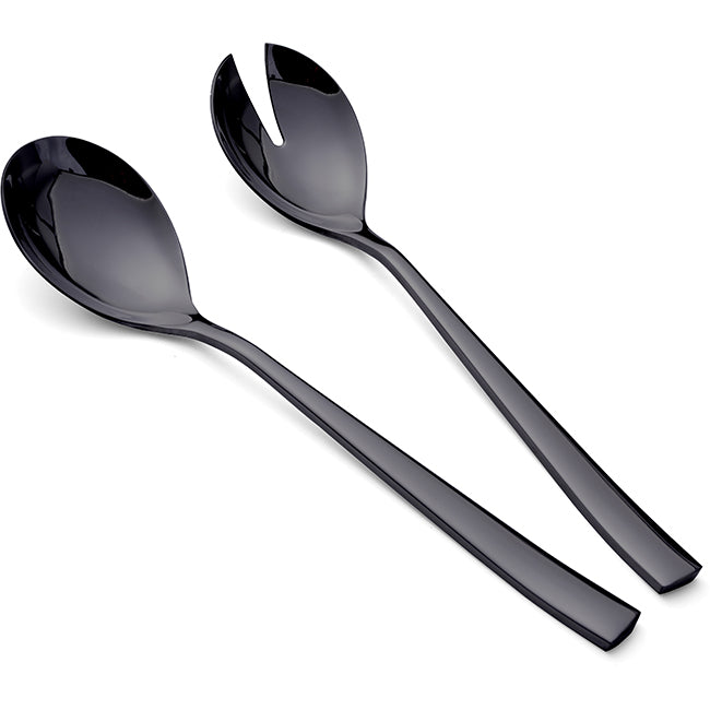 Salton Shiny Black Salad Server Set