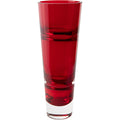 Krosno Deep Red Glass Vase, Lines, 34cm