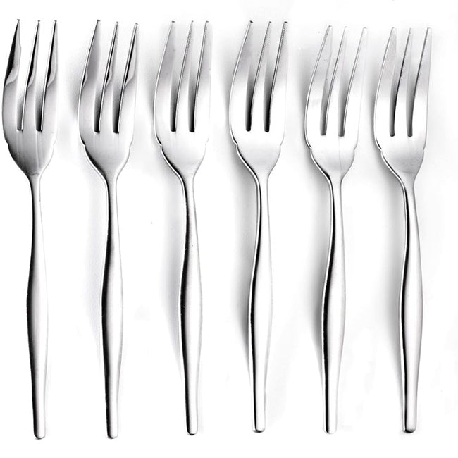Eetrite Slimline Giftboxed Cake Fork Set, Set Of 6