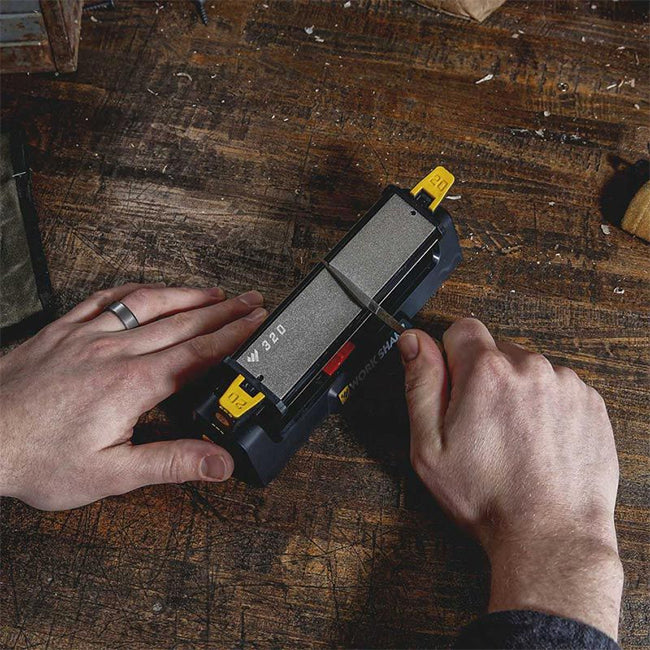 Work Sharp BenchStone Knife Sharpener with TriBrasive & Pivot Response