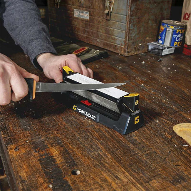 Work Sharp BenchStone Knife Sharpener with TriBrasive & Pivot Response