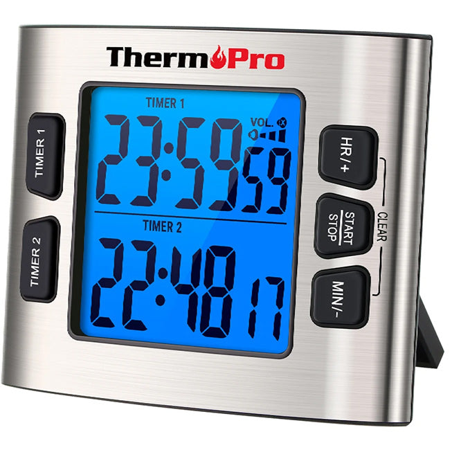 ThermoPro Digital Kitchen Timer with Dual Countdown Stop Watches