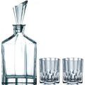 Nachtmann Aspen Lead-Free Crystal 3pc Whiskey Glasses & Decanter Set