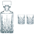Nachtmann Noblesse Lead-Free Crystal 3pc Whiskey Glasses & Decanter Set