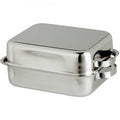 Steel King Stainless Steel Double Roasting Pan, 34.5cm