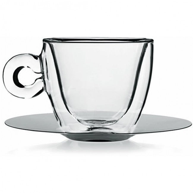 Luigi Bormioli Thermic Cappuccino Cup & Saucer Set, Set of 2