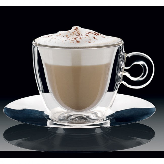 Luigi Bormioli Thermic Cappuccino Cup & Saucer Set, Set of 2