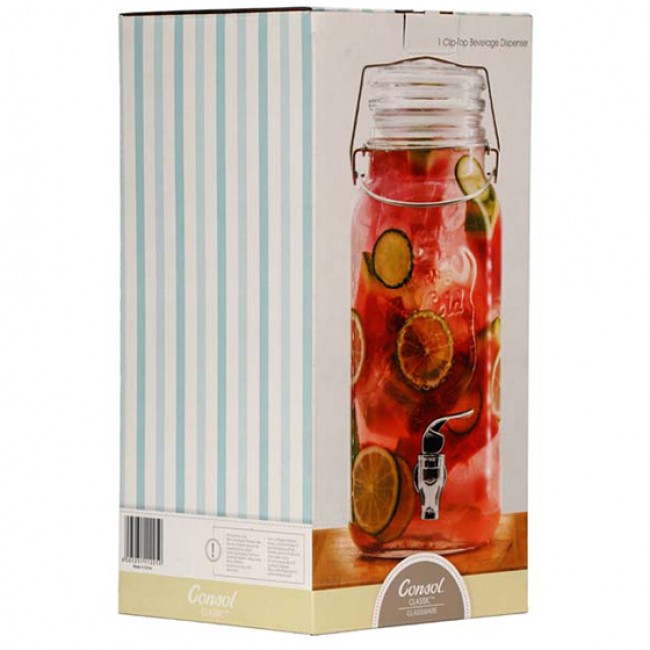 Consol Sorrento Clip Top Beverage Dispenser, 3.6L