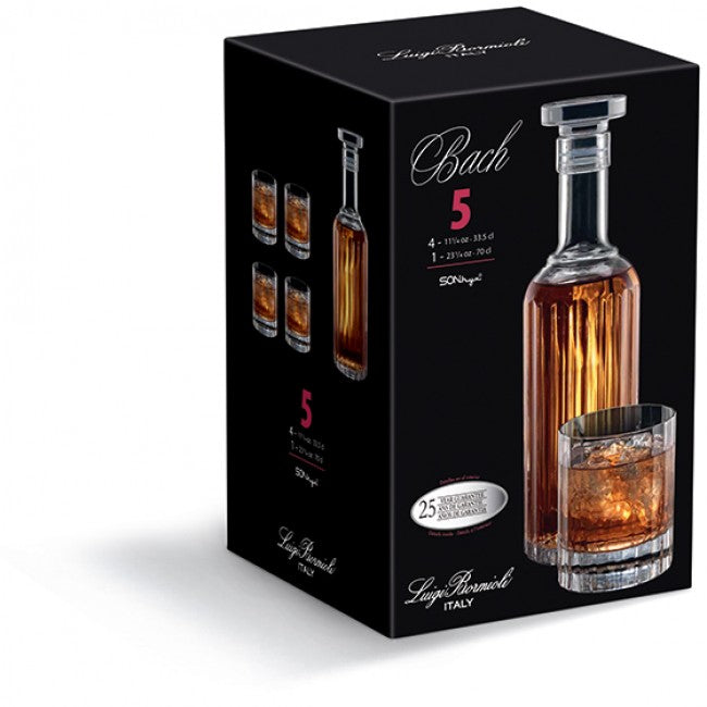 Luigi Bormioli Bach 5pc Whiskey Set