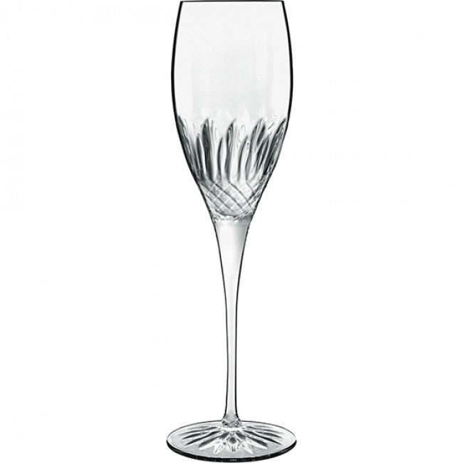 Luigi Bormioli Diamante Champagne Flutes, Set of 4