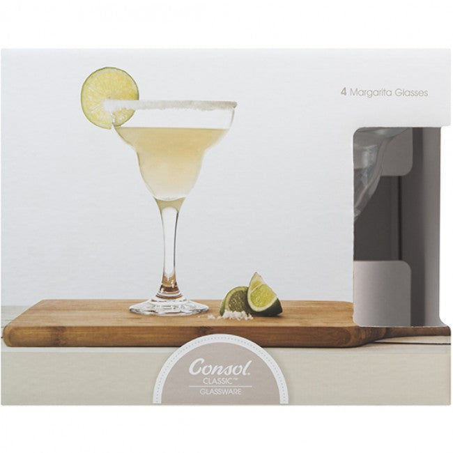 Consol Tijuana 335ml Marguerita Glasses, Set Of 4
