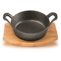Regent Cast Iron Casserole On Wooden Board, 18cm