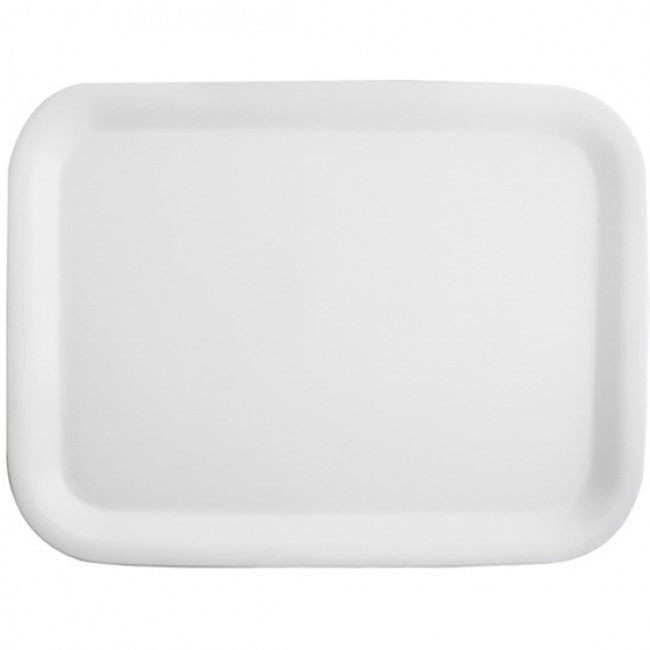 Home Classix Melamine Rectangular Tray, White, 38cm