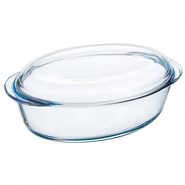 Pyrex Essentials Oval Casserole Dish With Lid, 4L