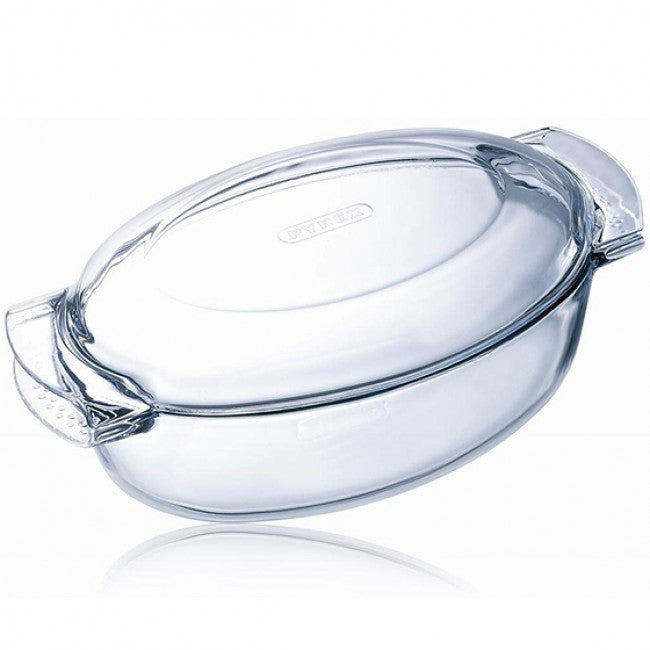 Pyrex Essentials Oval Casserole Dish With Lid, 5.9L