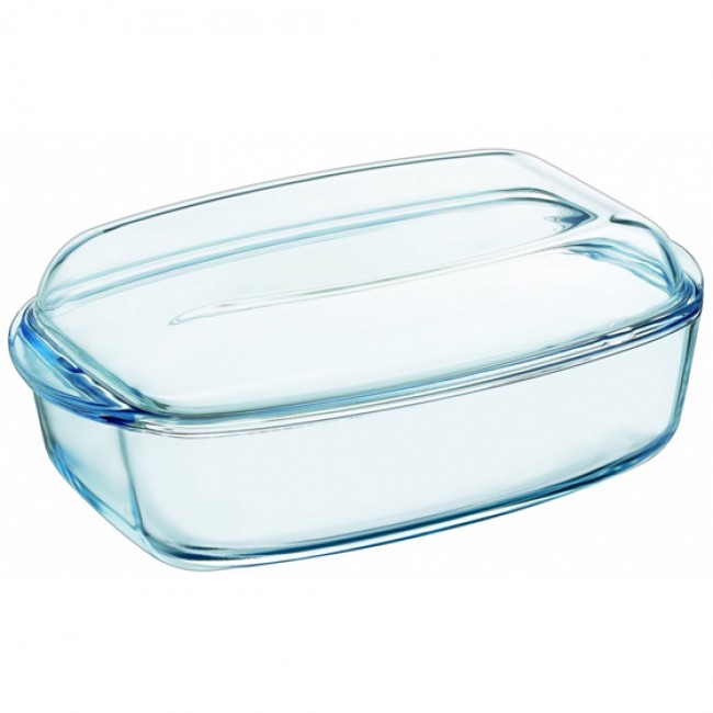 Pyrex Essentials Rectangular Casserole Dish With Lid, 4.6L