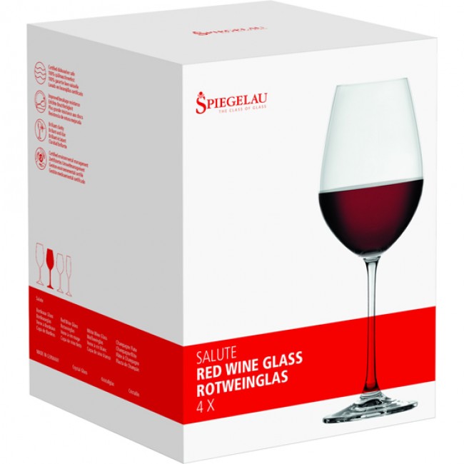 Spiegelau Salute Red Wine Glasses, Set Of 4