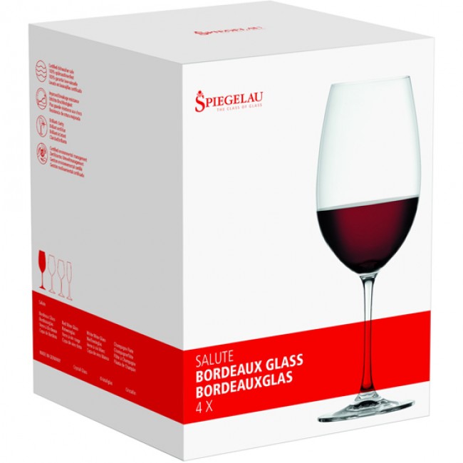 Spiegelau Salute Bordeaux Glasses, Set Of 4