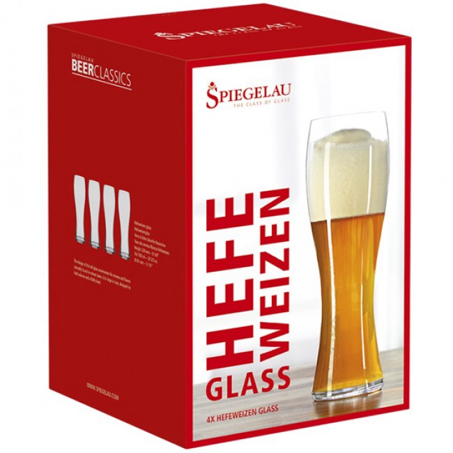 Spiegelau Beer Classics Tall Wheat Beer Glasses, Set Of 4