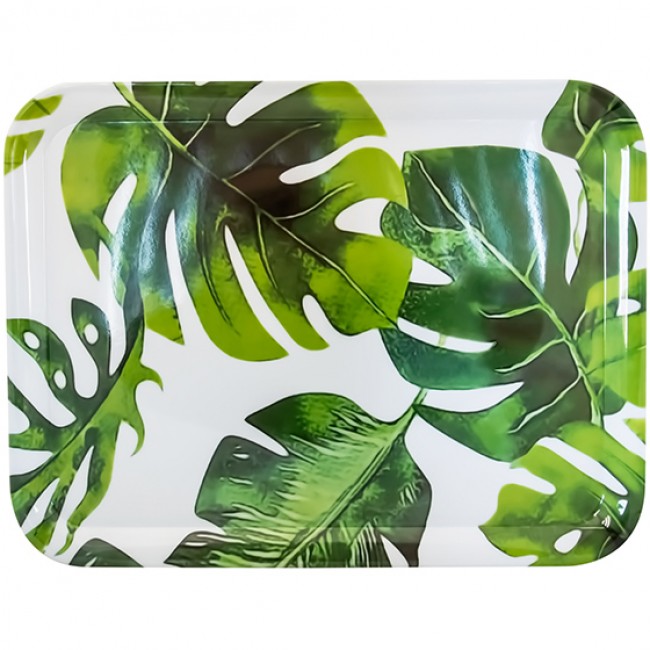 Home Classix Melamine Rectangular Tray, Botanical, 43cm