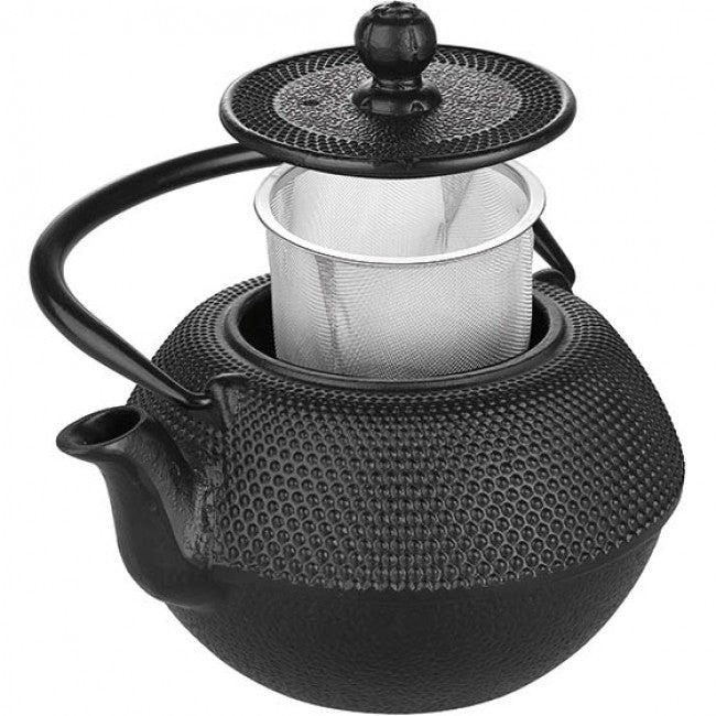 Ibili Oriental Cast Iron Tetsubin Teapot With Infuser, Negra, 1.2L