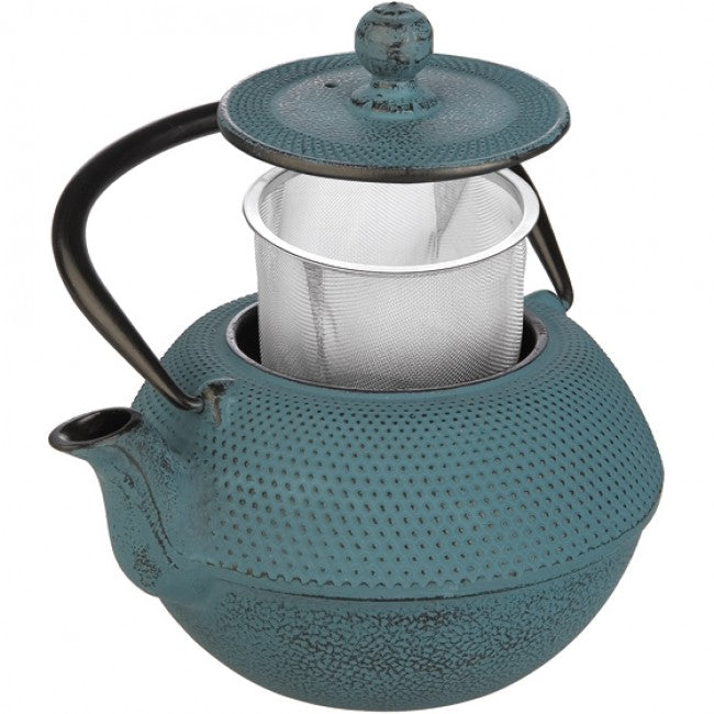 Ibili Oriental Cast Iron Tetsubin Teapot With Infuser, Azure, 1.2L