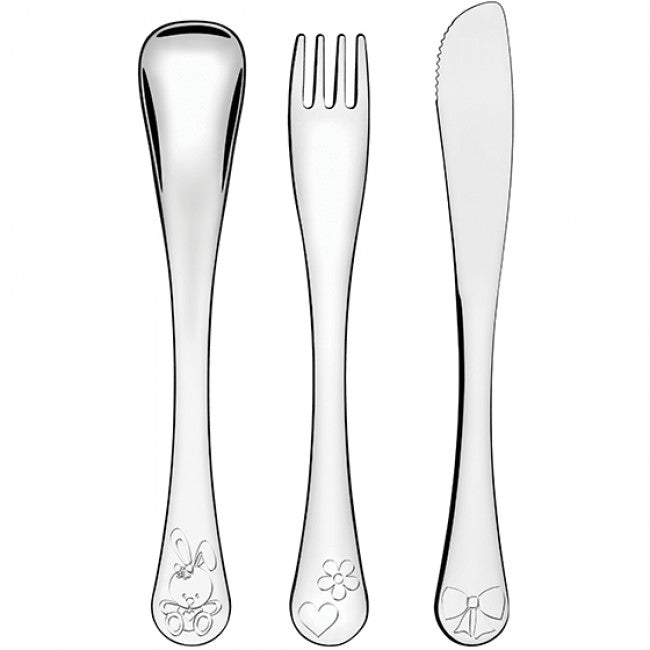 Tramontina Le Petit Children's Cutlery Set For Girls, 3pc