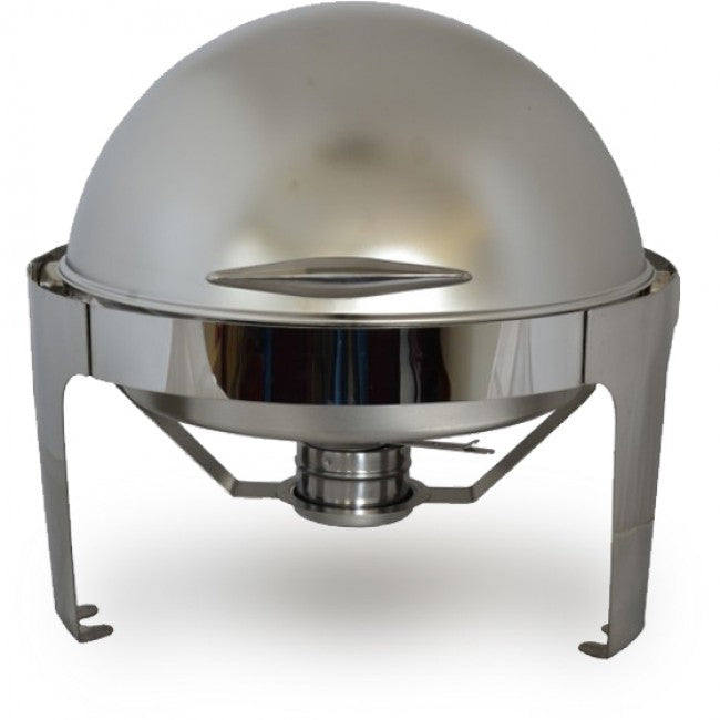 Steel King Round Satin Roll Top Chafing Dish, 6.5L