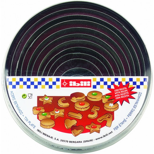 Ibili 11pc Round Cookie Cutter Set