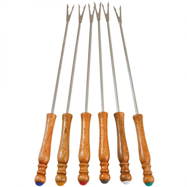 EHK Stainless Steel Fondue Forks, Set Of 6
