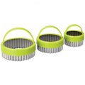Ibili Round Fluted Cookie Cutters, 3pc