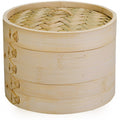 Ibili Moka 2 Tier Bamboo Steamer, 20cm