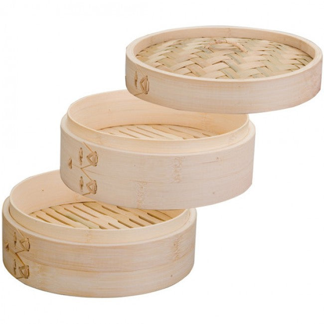 Ibili Moka 2 Tier Bamboo Steamer, 20cm