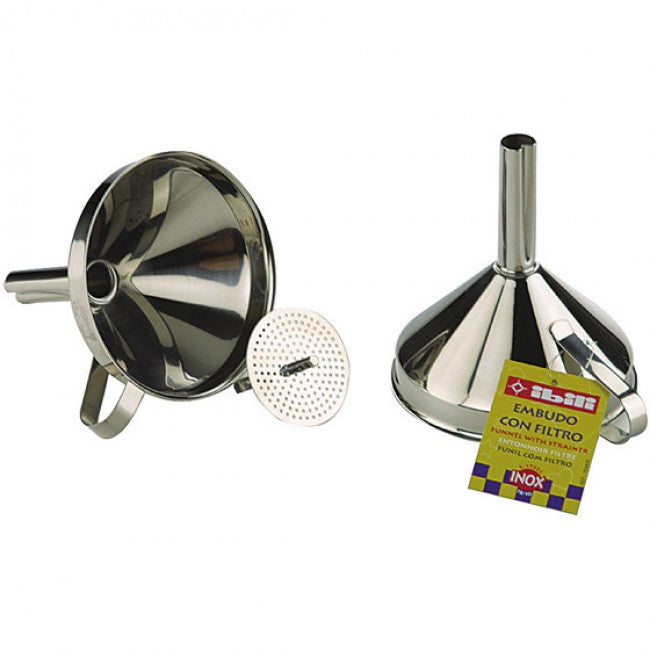 Ibili Clasica Stainless Steel Funnel With Strainer