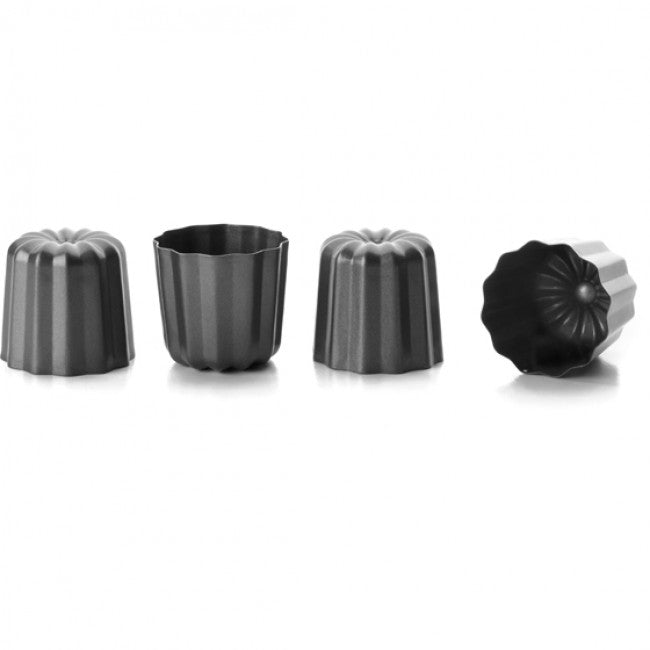 Ibili Moka 6cm Canele Moulds, Set Of 4