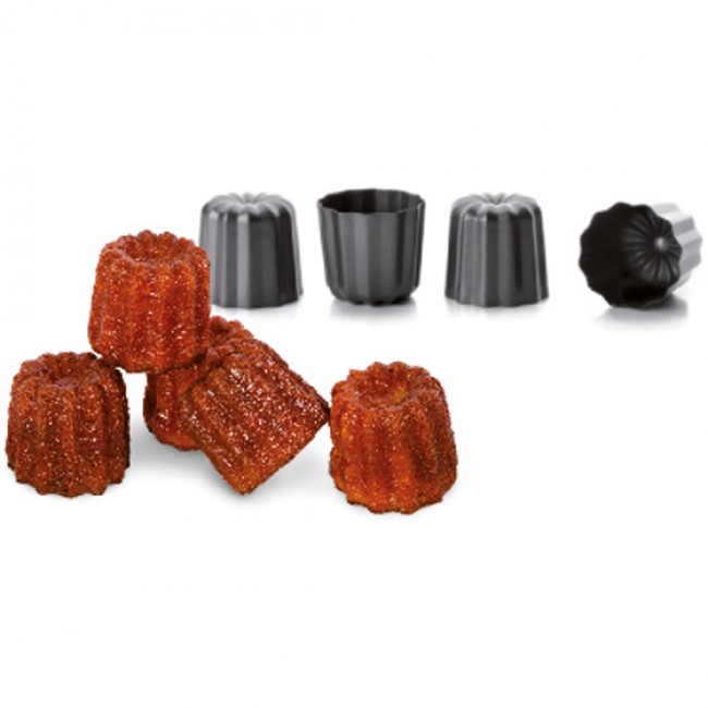 Ibili Moka 6cm Canele Moulds, Set Of 4