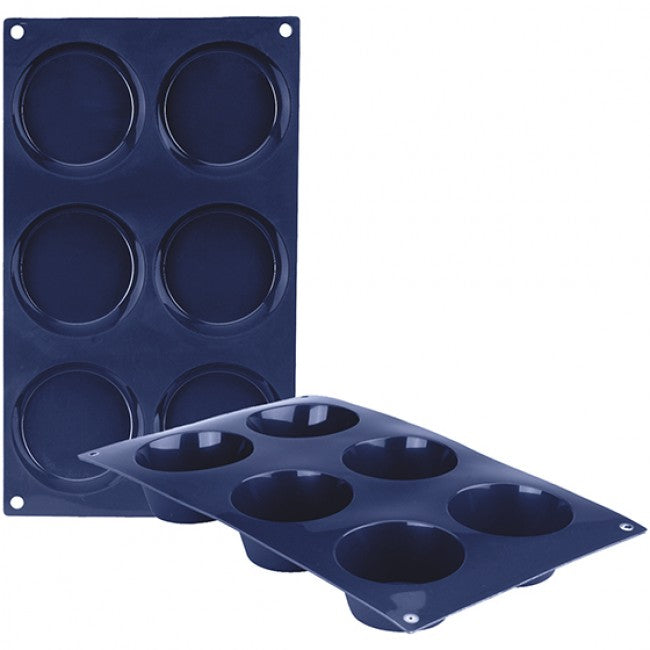 Ibili Blueberry Silicone 6 Cup Muffin Pan