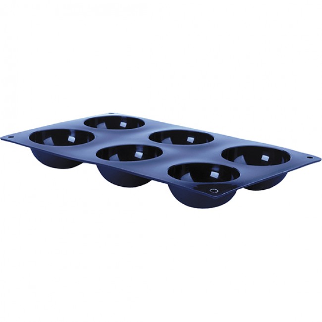 Ibili Blueberry 6 Cup Half Spheres Silicone Mould, 7cm