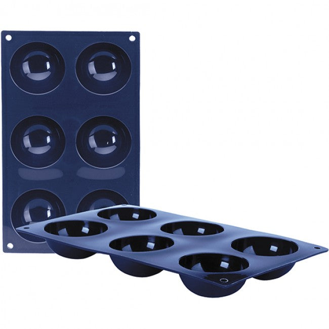Ibili Blueberry 6 Cup Half Spheres Silicone Mould, 7cm