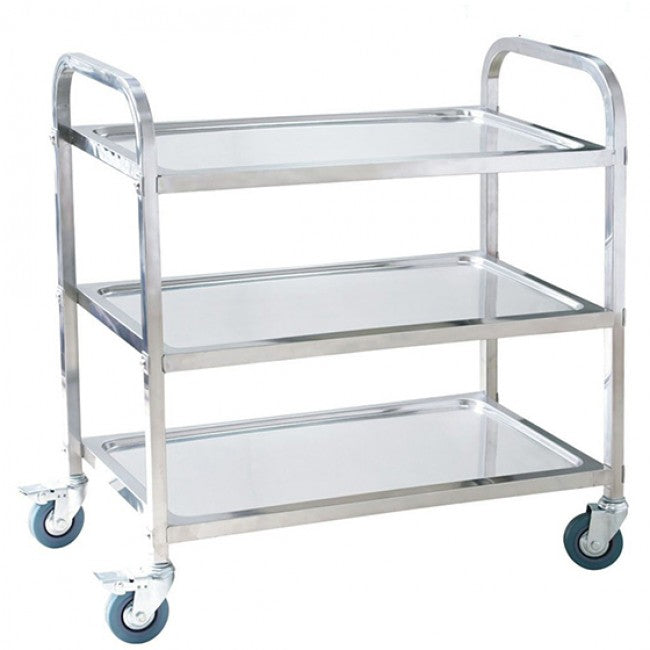 Steel King 3 Tier Stainless Steel Tea Trolley