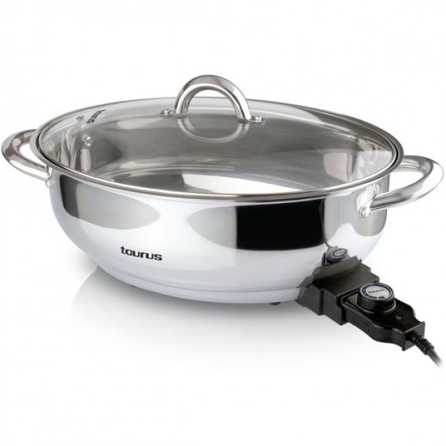 Taurus Inox Torrat Stainless Steel Electric Frying Pan, 12.8L