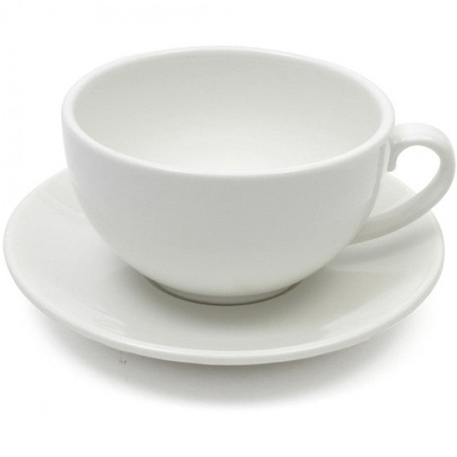 White Basics Cappuccino Cup & Saucer