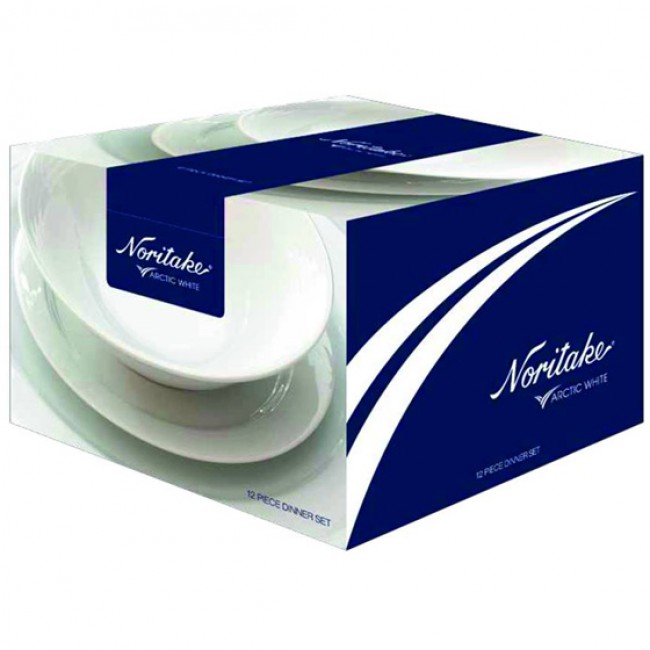 Noritake Arctic White Dinner Set, 12pc