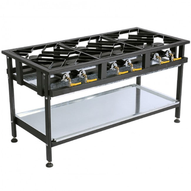 Anvil 6 Burner Gas Boiling Table, Staggered