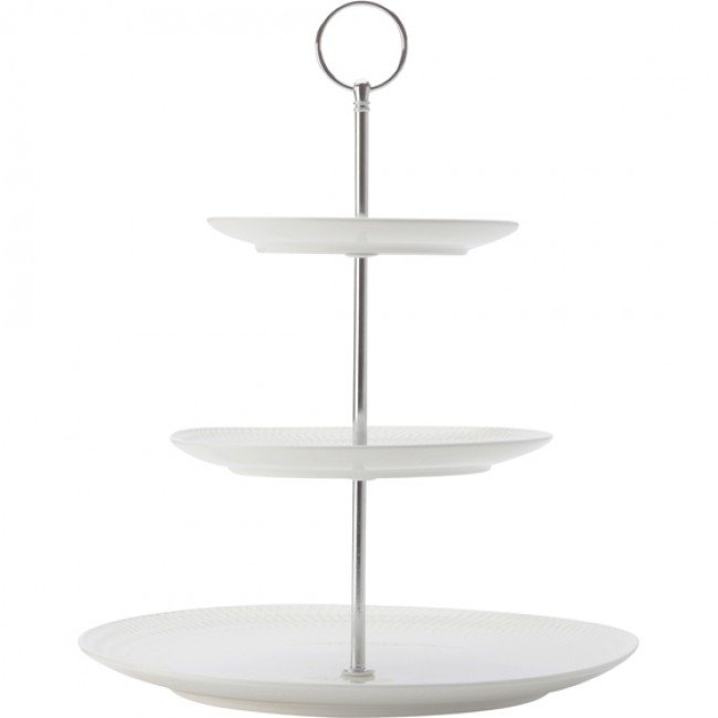Maxwell & Williams White Basics Diamonds 3 Tier Cake Stand